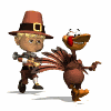 boy and turkey
