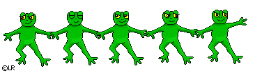 Frogs dancing